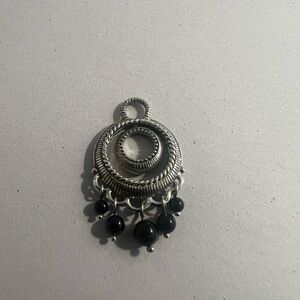Judith Ripka Sterling Silver & Onyx Bead Pendant